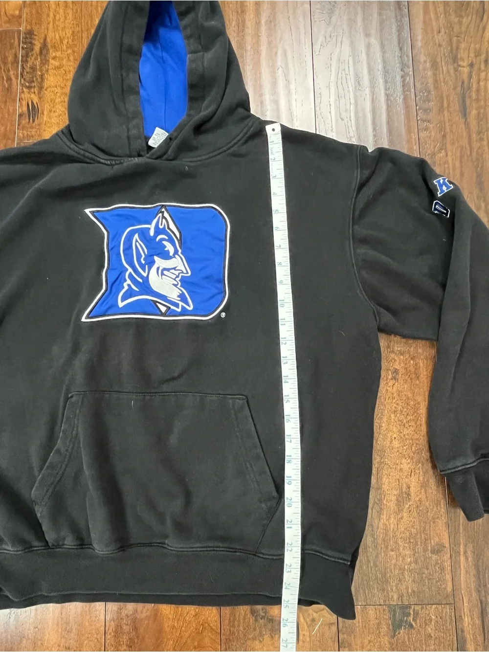 VTG Duke Blue Devils Hoodie Black Stadium Athletics Embroidered NCAA Men’s XL.